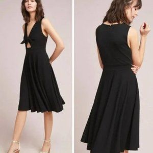 Anthropologie Hutch April Short Black Keyhole Dress Size XS